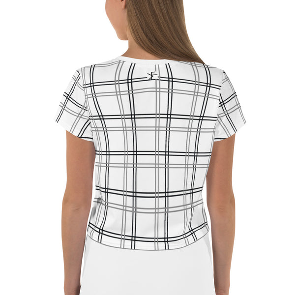 Classic Check Multicolour Double Line Crop Tee