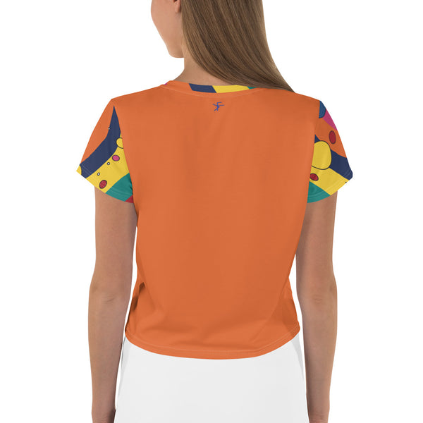 Funky Orange Crop Tee