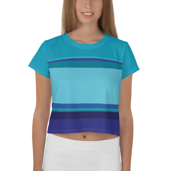 Color Twist Blue Shining Sea Crop Tee