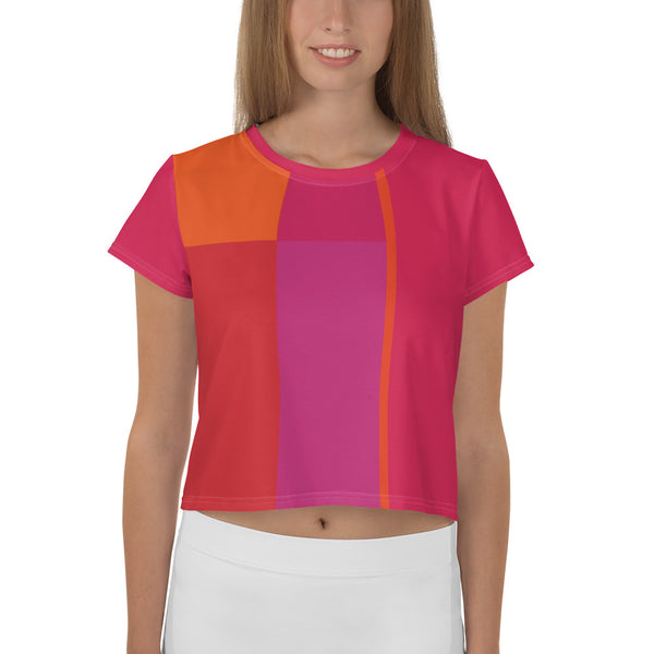 Color Twist Multicolor Crop Tee