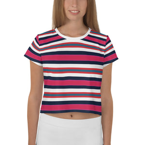 Color Twist Delicate line Multicolor Crop Tee