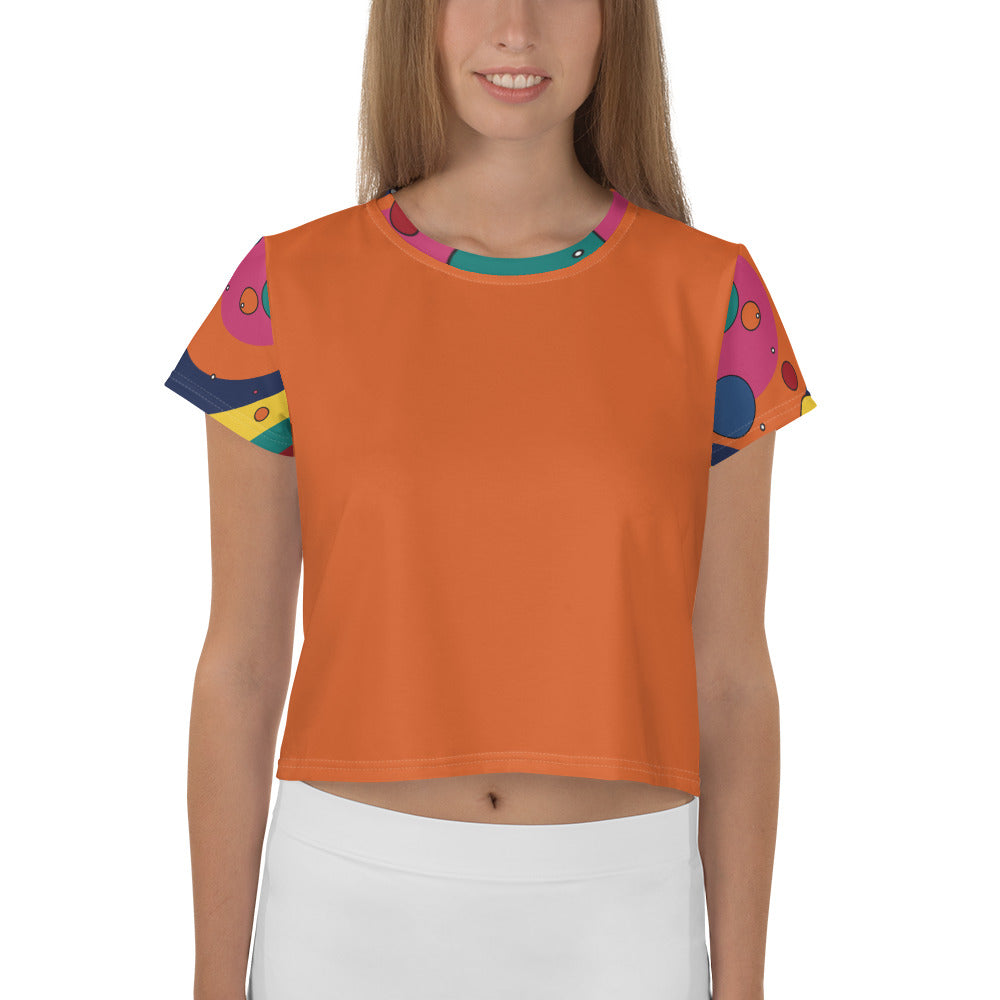 Funky Orange Crop Tee