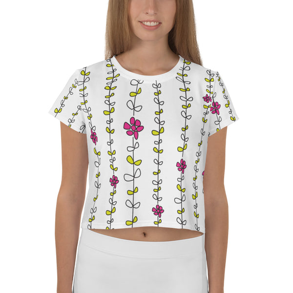 Dancing Flowers Crop Tee