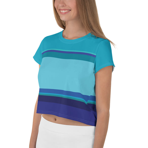 Color Twist Blue Shining Sea Crop Tee