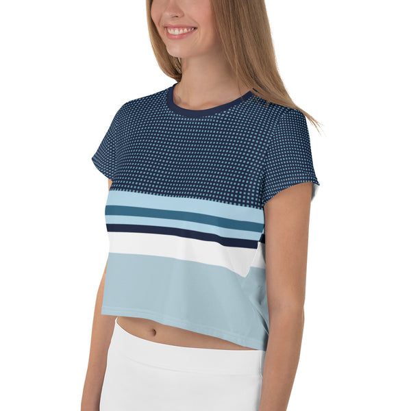 Classy Lady Bluish Crop Tee