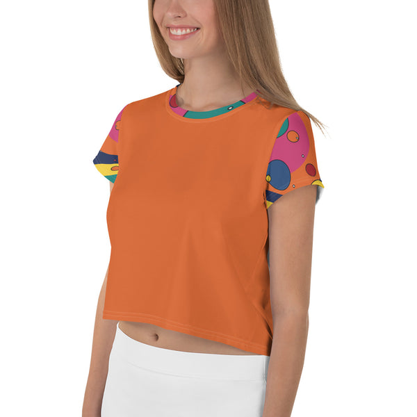 Funky Orange Crop Tee