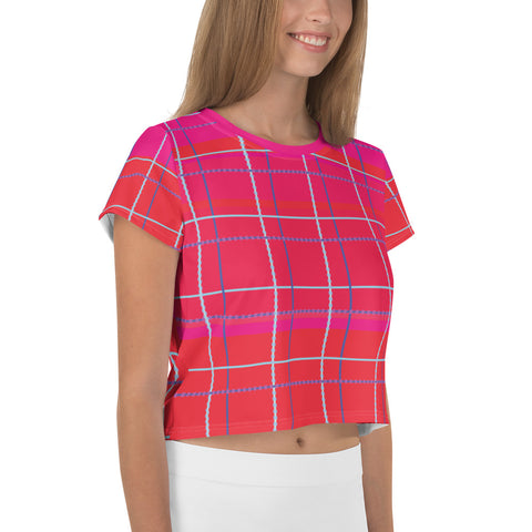 Classic Check Pink Crop Tee