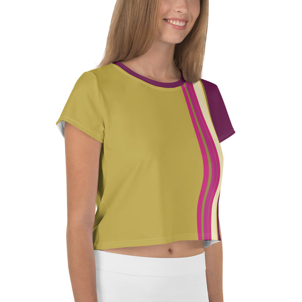 Color Twist Olive Crop Tee