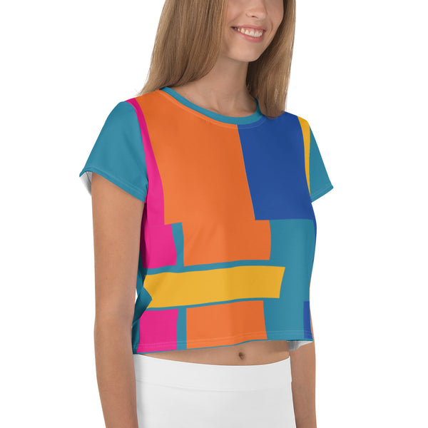 Color Twist Funky Crop Tee