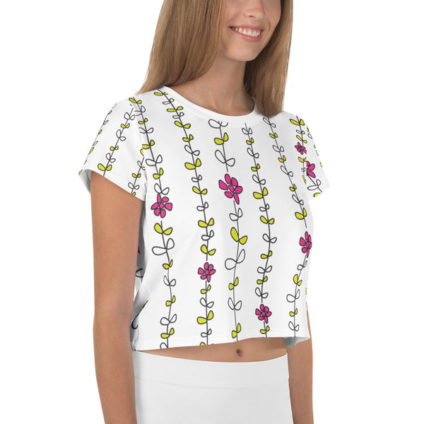 Dancing Flowers Crop Tee